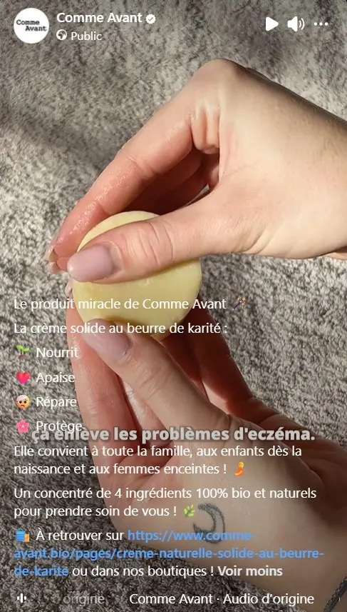 Publicité COMME-AVANT-Facebook