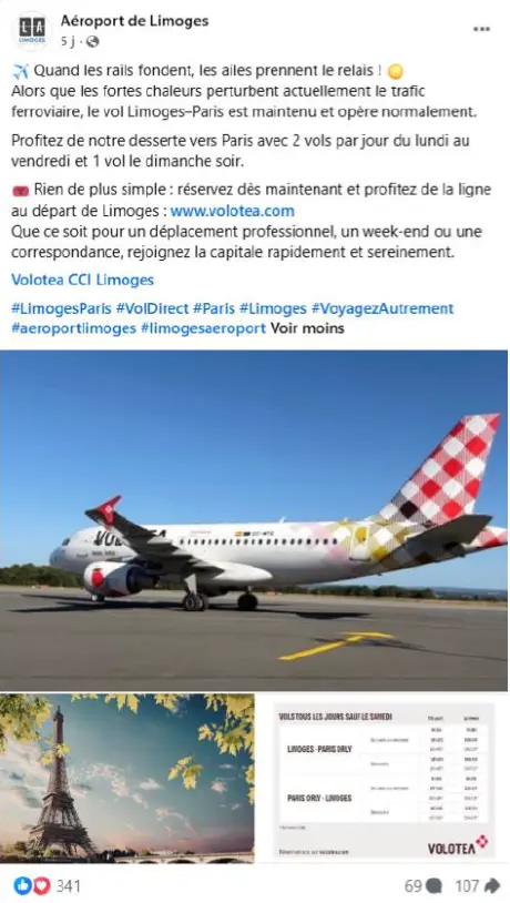 Publicité Aéroport de Limoges