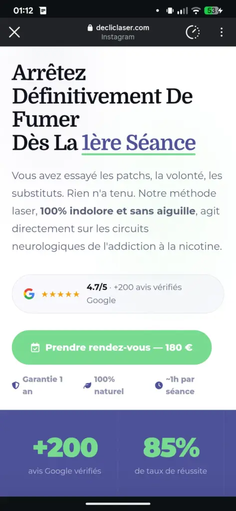 Publicité DECLIC LASER